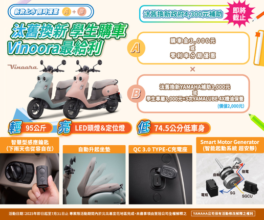 汰舊換新&學生購車，Vinoora最給利